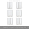 ThruEasi Room Divider - Manhattan Bevelled Clear Glass White Primed Door with Single Side