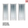 Manhattan Door - Bevelled Clear Glass - White Primed