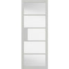 JB Kind Industrial Metro White Internal Door Pair - Clear Glass - Prefinished