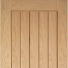 Top Mounted Black Sliding Track & Door - Mexicano Oak Door - Unfinished