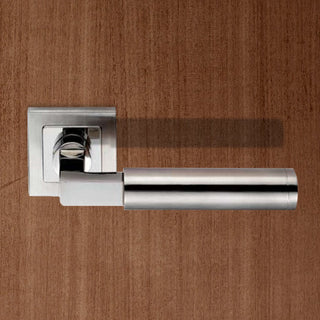 Image: Steelworx SSL1406 Lever Latch Handles on Square Sprung Rose