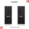 Solid Urban Style Composite Front Door Set - Shown in Black