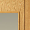 J B Kind Blenheim Oak Door Pair - Clear Glass - Prefinished