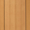 Interior oak door, flush with walnut inlays