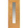 Glazed oak veneer flush interior door