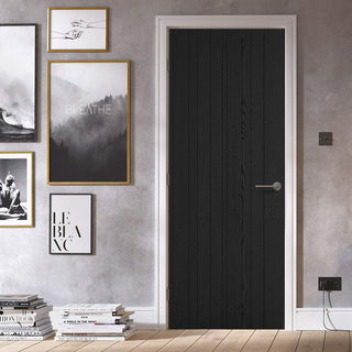Image: Laminate Montreal Black Internal Door - 30 Minute Fire Rated - Prefinished