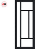Room Divider - Handmade Eco-Urban® Morningside Door Pair DD6437C - Clear Glass - Premium Primed - Colour & Size Options