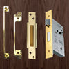 Mortice Sash Lock & Rebate Set for Wooden Doors - 2 Sizes and 2 Finishes
