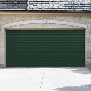 Image: Gliderol Electric Insulated Roller Garage Door from 4291 to 4710mm Wide - Moss Green