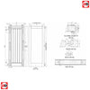 Moulded Textured Vertical 1 Light Grey Internal Door Pair - Clear Glass Frosted Lines - Prefinished