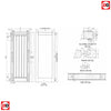 Moulded Textured Vertical 1 Pane Internal Door - Etched Clear Glass - White Primed