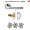 Four Pack Nevada Status Lever on Round Rose - Polished Chrome Handle