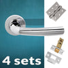 Four Pack Nevada Status Lever on Round Rose - Polished Chrome Handle