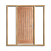 Norfolk Flush Exterior Oak Door and Frame Set - Two Unglazed Side Screens, From LPD Joinery