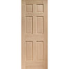 Colonial Oak 6 Panel Absolute Evokit Double Pocket Door - No Raised Moulding