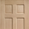 Bespoke Thrufold Colonial Oak 6 Panel Folding 2+0 Door - No Raised Mouldings