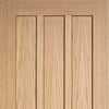 Three Sliding Wardrobe Doors & Frame Kit - Coventry Contemporary Oak Panel Door - Unfinished