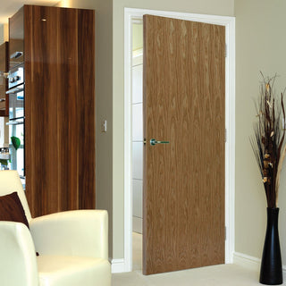 Image: J B Kind Veneered Oak Flush Fire Door - 1/2 Hour Fire Rated - Prefinished