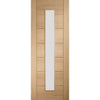 Fire Rated Palermo Oak Door Pair - 1 Pane - Clear Glass - 1/2 Hour Fire Rated