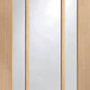 Oak Worcester Door Pair - Standard Sizes - Clear Glass