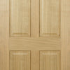Regency 4P Oak Evokit Pocket Fire Door Detail - 30 Minute Fire Rated - No Raised Mouldings - Prefinished