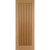 FD30 Fire Door, Mexicano Oak Door - Vertical Lining - 1/2 Hour Fire Rated - Prefinished