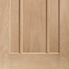 Two Folding Doors & Frame Kit - Worcester Oak 3 Panel 2+0 - Prefinished