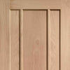 Single Sliding Door & Wall Track - Worcester Oak 3 Panel Door - Unfinished