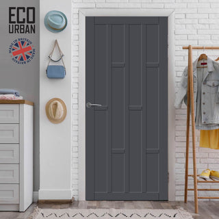 Image: Caledonia 10 Panel Solid Wood Internal Door UK Made DD6433 - Eco-Urban® Stormy Grey Premium Primed