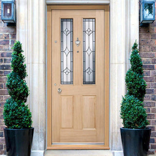 Image: Exterior Salisbury Oak Front Door - Warmerdoor Style