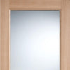 Part L Compliant External Shaker 1L Oak Door - Clear Double Glazing, From LPD Joinery