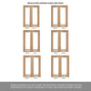 Room Divider - Pattern 10 Oak Frosted Glass Unfinished Door with Single Side