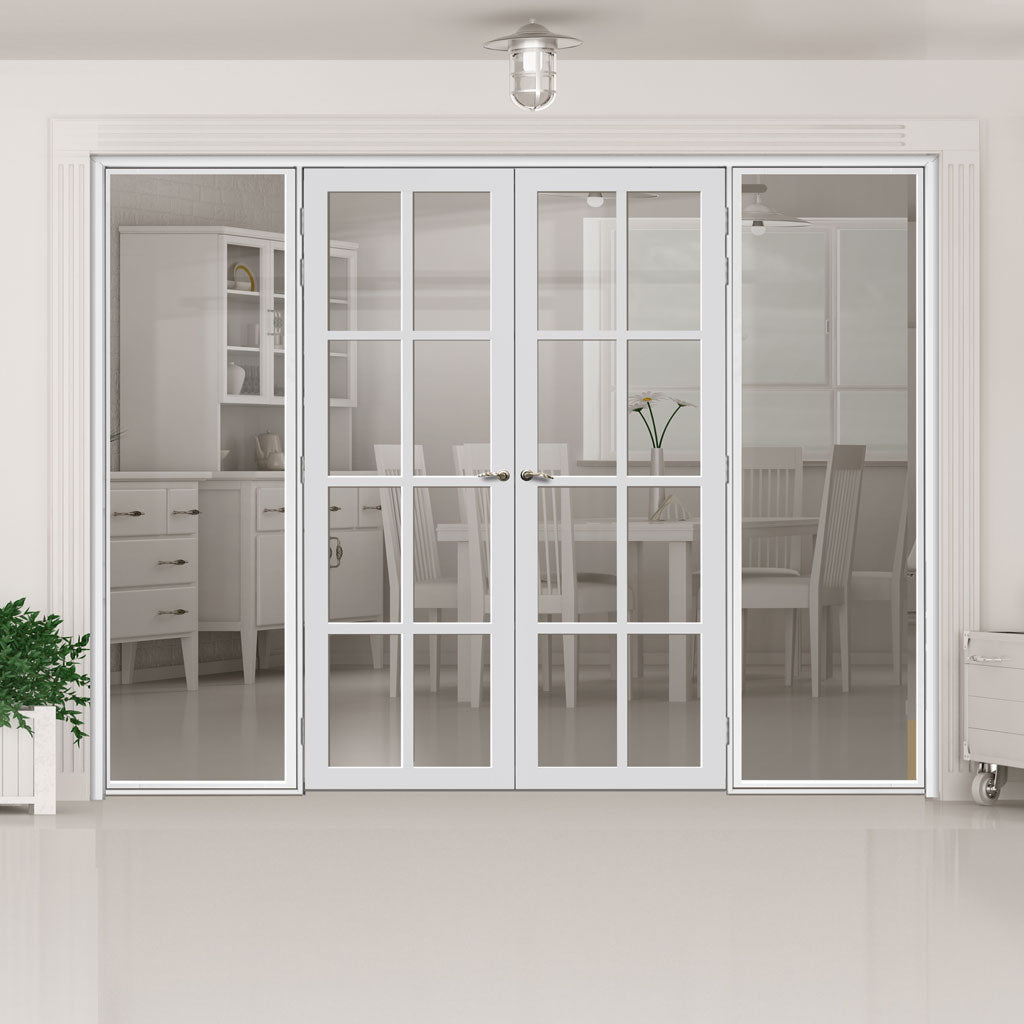 Room Divider - Handmade Eco-Urban® Perth with Two Sides DD6318C - Clear Glass - Premium Primed - Colour & Size Options