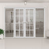Room Divider - Handmade Eco-Urban® Perth with Two Sides DD6318C - Clear Glass - Premium Primed - Colour & Size Options
