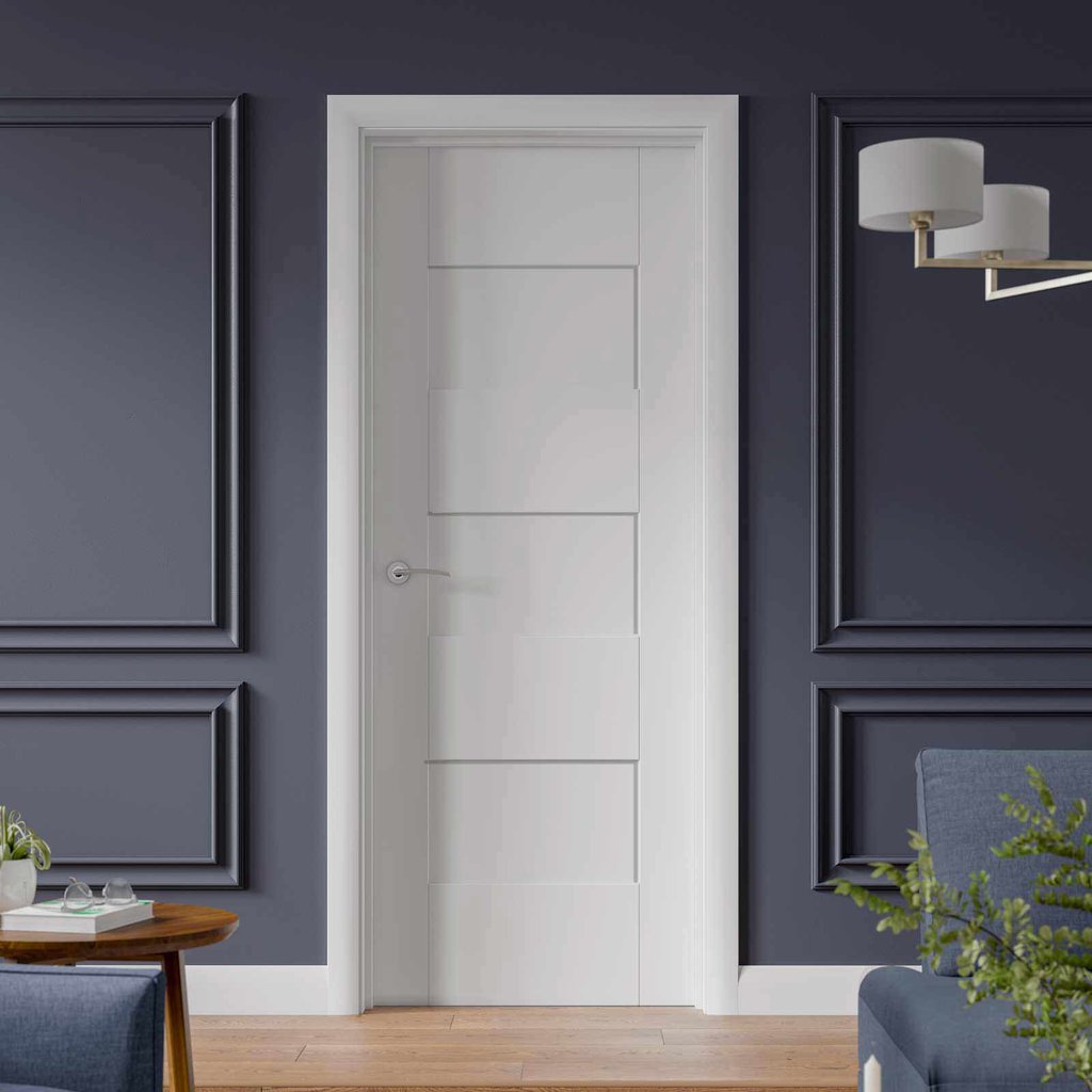 Fire Proof Perugia White Fire Door - 1/2 Hour Fire Rated - Prefinished