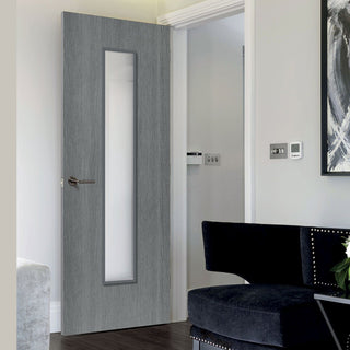Image: Modern interior grey door