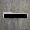 Tupai Rapido VersaLine Tobar Lever on Long Rose - Pearl Black Decorative Plate - Bright Polished Chrome