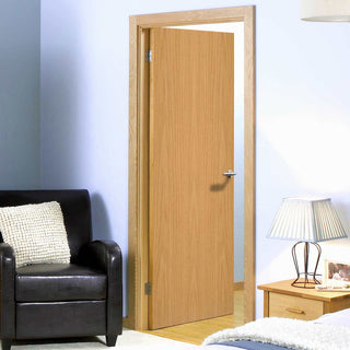 Image: Fire Door, Oak Veneer Blank - 1/2 Hour Fire Rated - Prefinished