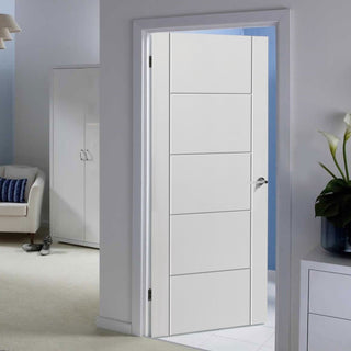 Image: LPD Joinery White Fire Door, Vancouver Flush Door - 30 Minute Rated - White Primed