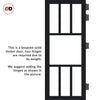 Eco-Urban Queensland 7 Pane Solid Wood Internal Door Pair UK Made DD6424SG Frosted Glass - Eco-Urban® Shadow Black Premium Primed