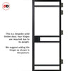 Sheffield 5 Pane Solid Wood Internal Door UK Made DD6312G - Clear Glass - Eco-Urban® Shadow Black Premium Primed