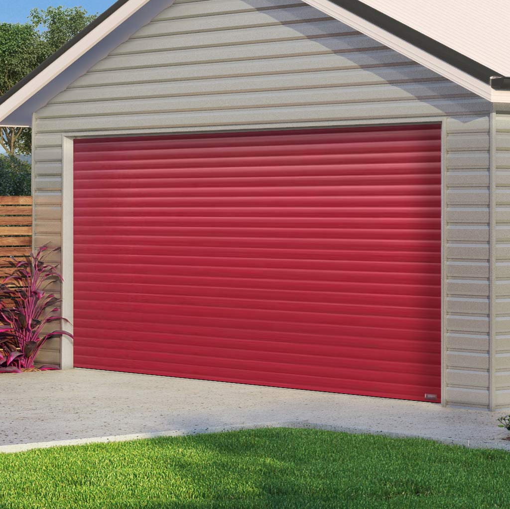 Gliderol Electric Insulated Roller Garage Door from 2911 to 3359mm Wide - Purple Red