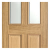 richmond oak door raised mouldings both sides bevelled clear glass 