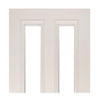 White primed glazed interior door