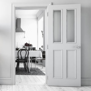 Image: White primed glazed interior door