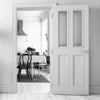 White primed glazed interior door