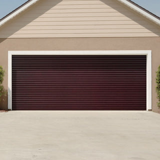 Image: Gliderol Electric Insulated Roller Garage Door from 3360 to 4290mm Wide - Rosewood
