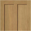 J B Kind Oak Shaker Rushmore Fire Door - Flat Panels - 1/2 Hour Fire Rated