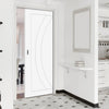 Bespoke Salerno Flush Single Pocket Door - White Primed