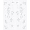 Double Glass Sliding Door - Solaris Tubular Stainless Steel Sliding Track & Seahorse 8mm Obscure Glass - Obscure Printed Design